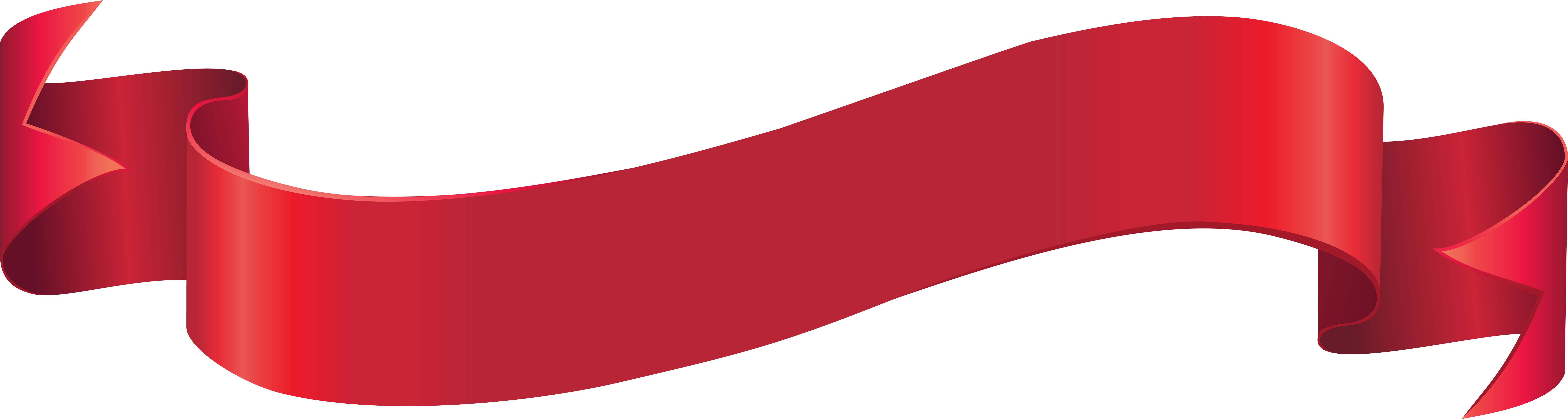 Png Red Clipart - Red Ribbon Banner Png Transparent Png (8000x2269), Png Download