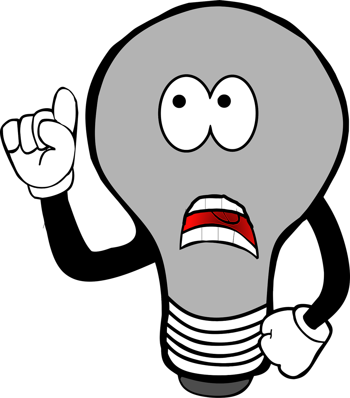 Cartoon No Idea - Transparent Background Light Bulb Clipart - Png Download (715x800), Png Download