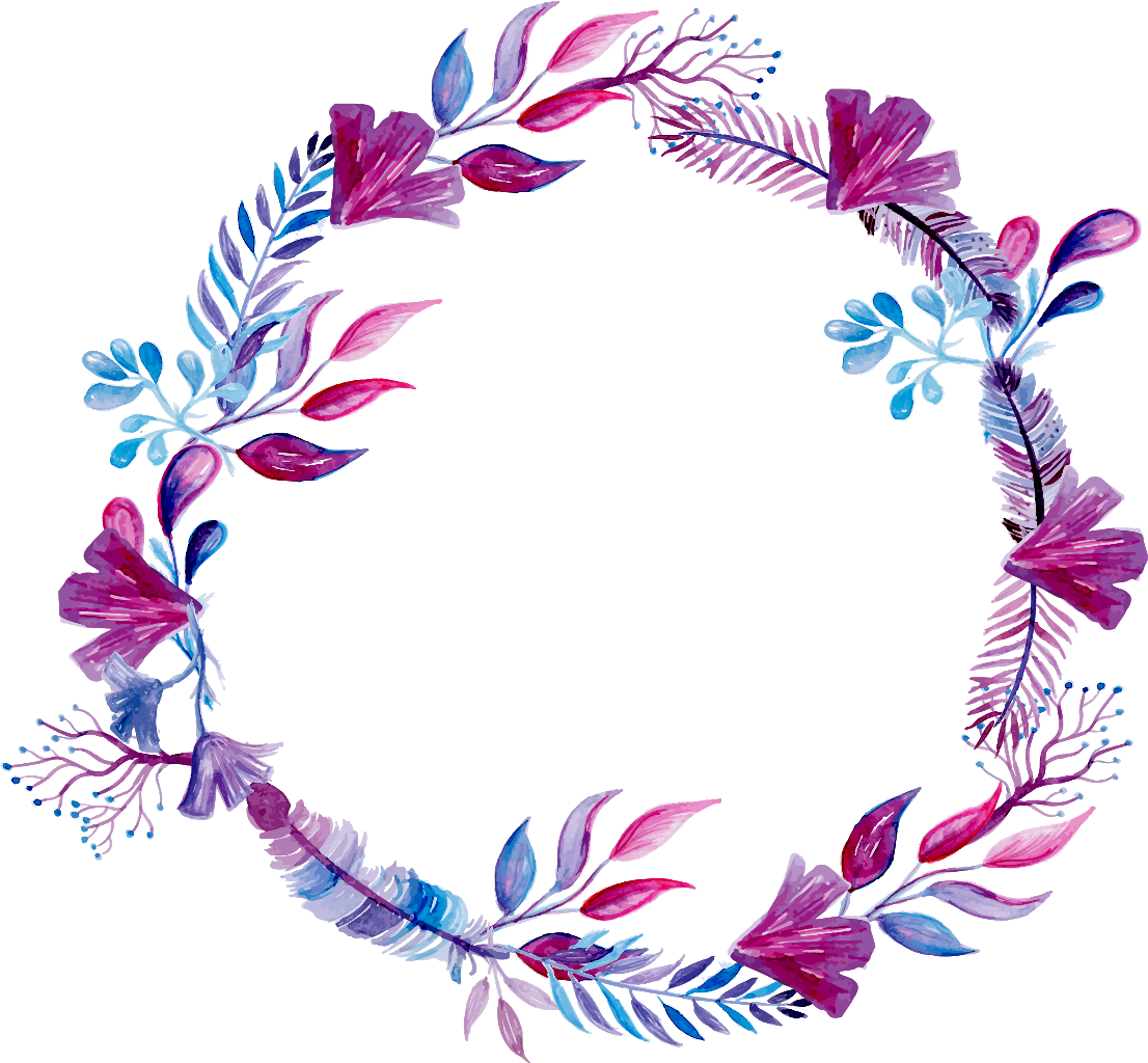 Transparent Paint Clipart Png - Watercolor Wreath Clipart Transparent (1106x1024), Png Download