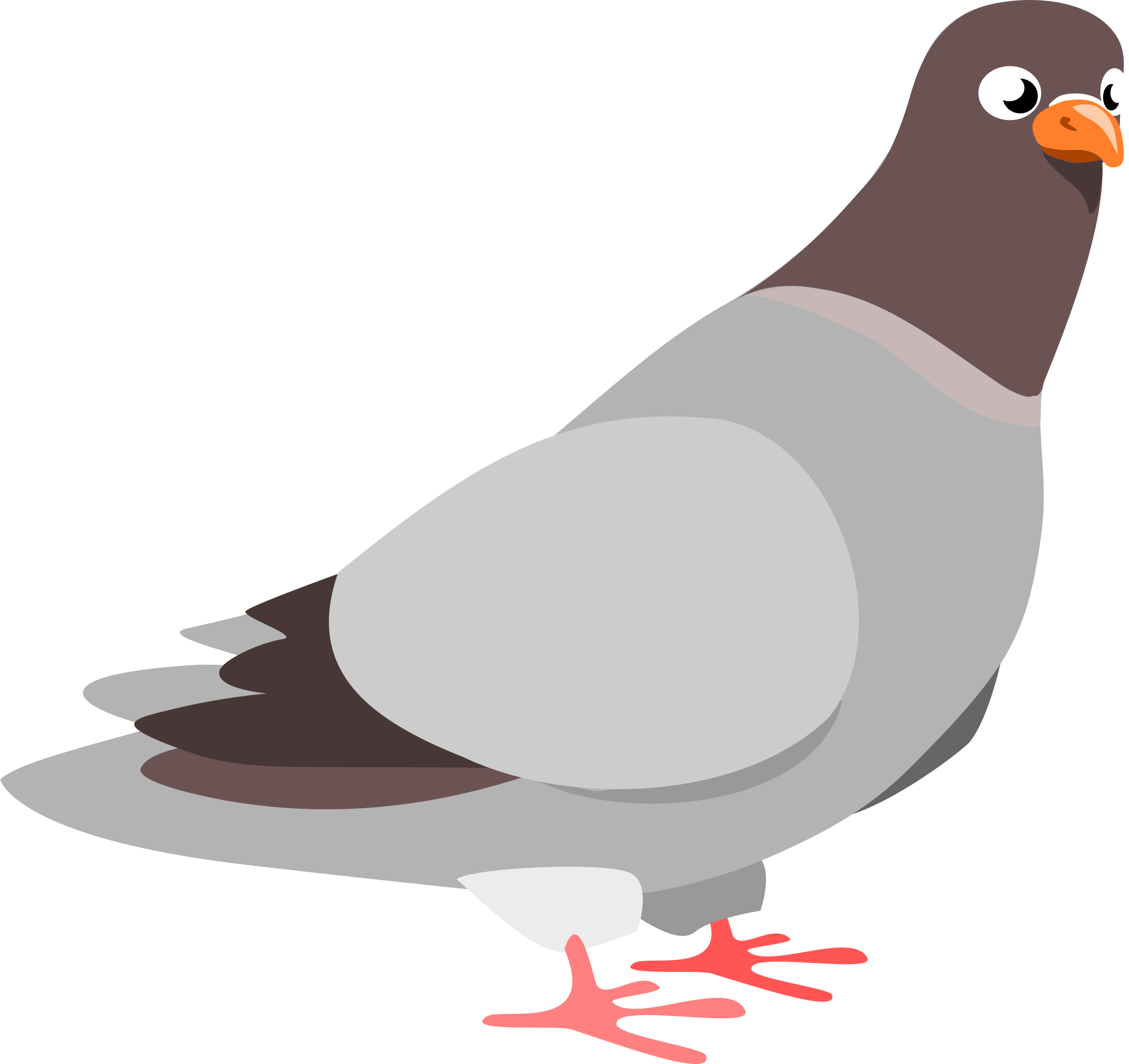 Piegeon Clipart Graphic Free Stock Free Pigeon Cliparts, - Pigeon Clipart - Png Download (2400x2263), Png Download