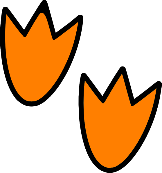 Dinosaur Footprints Clipart - Png Download (558x597), Png Download