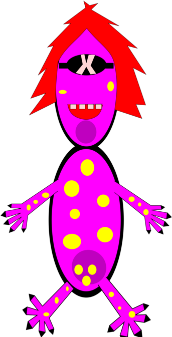 Pink,art,purple - Lizard Clipart (530x750), Png Download