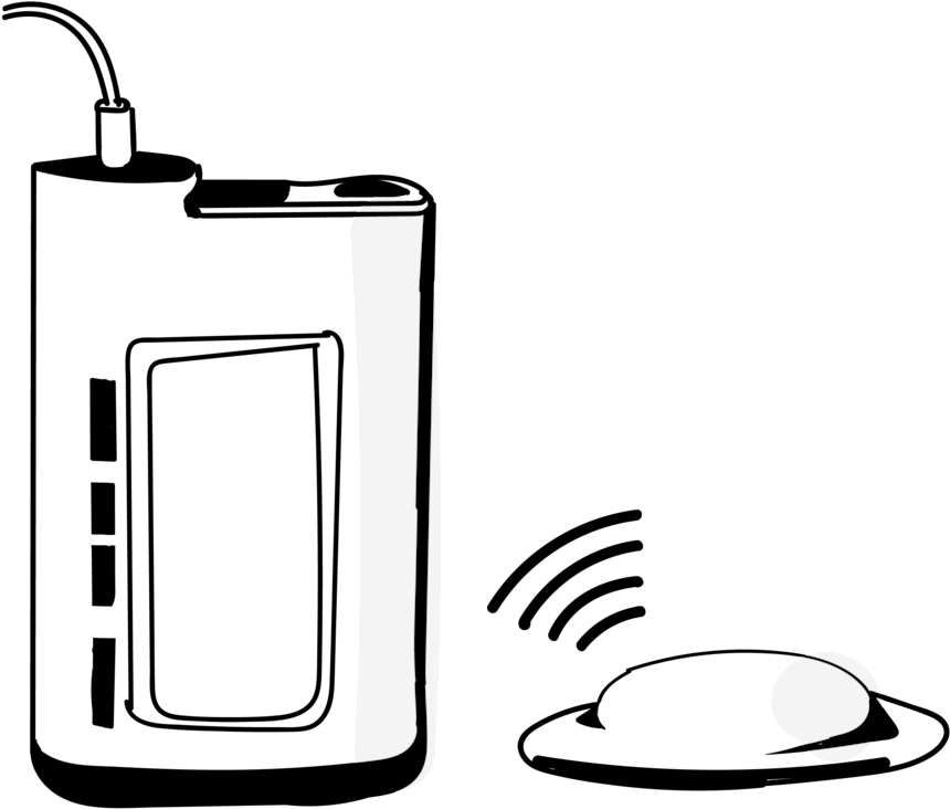 Lead Sensorandpump@3x - Cgm Sensor Graphic Clipart (1000x1000), Png Download