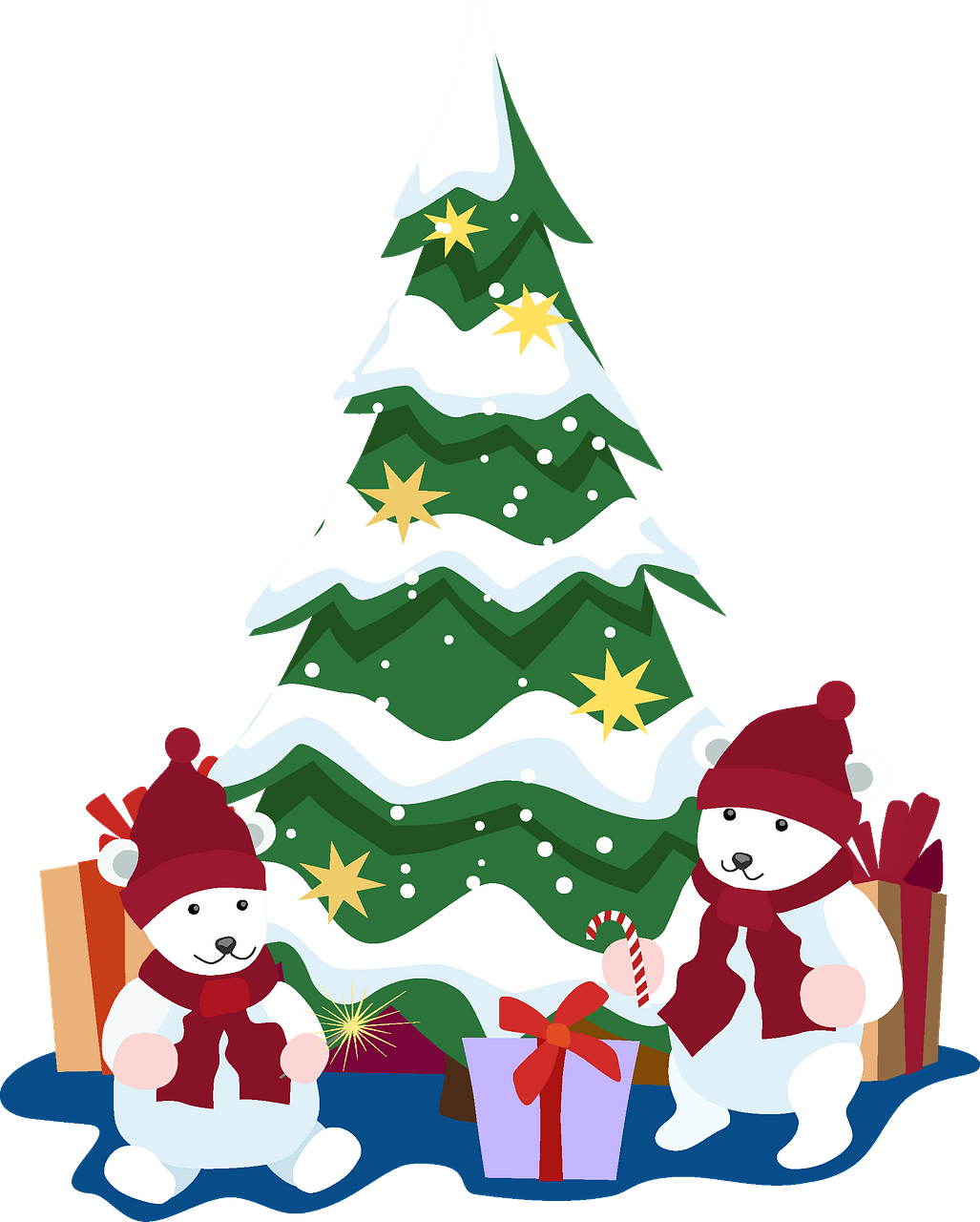 Christmas Tree Clipart (1027x1280), Png Download