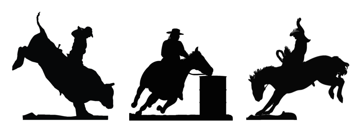 Image Transparent Library Drawing Clip Art Transprent - Western Horse Riders Silhouette - Png Download (1249x462), Png Download