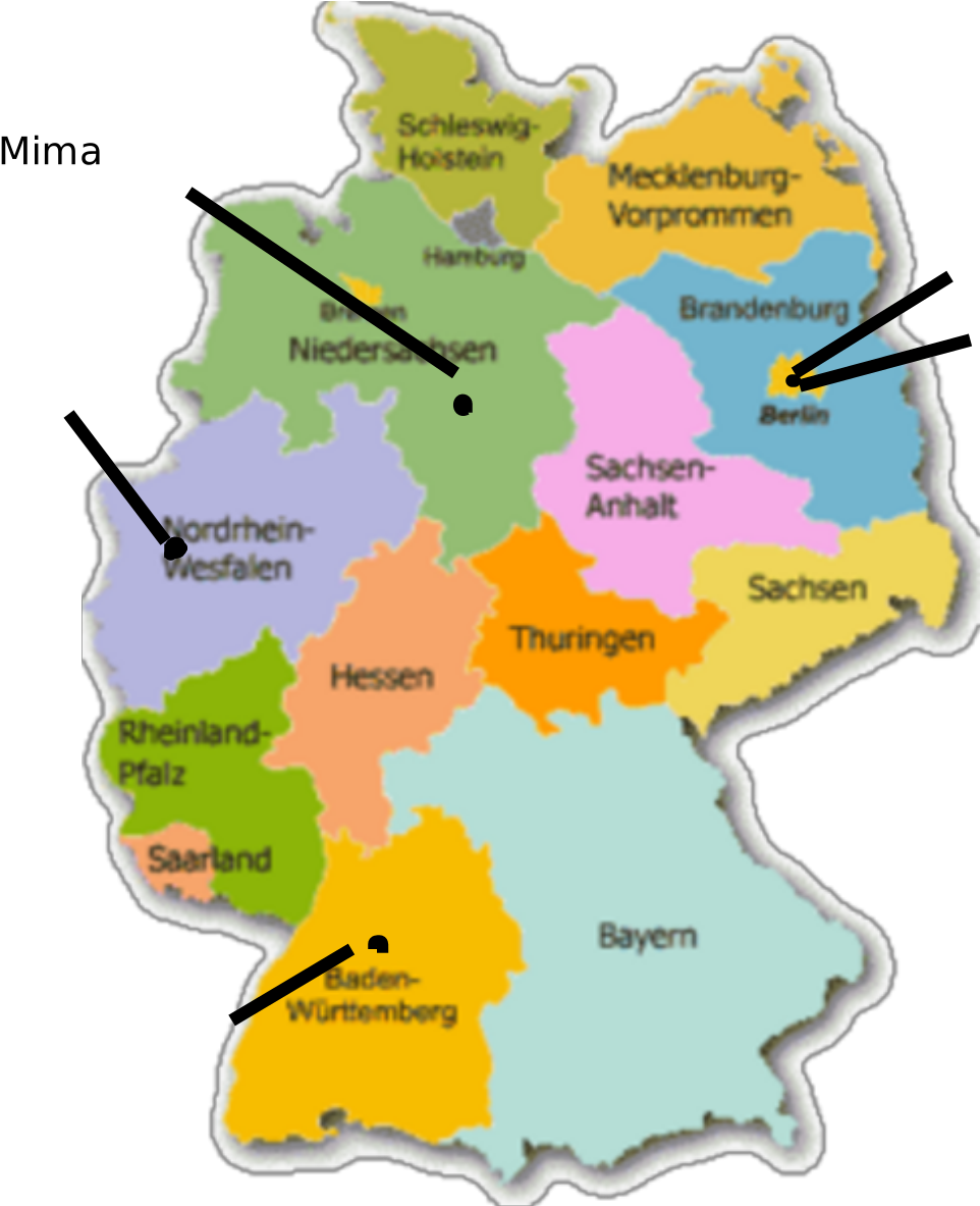 German United States Map Clipart (1600x1600), Png Download