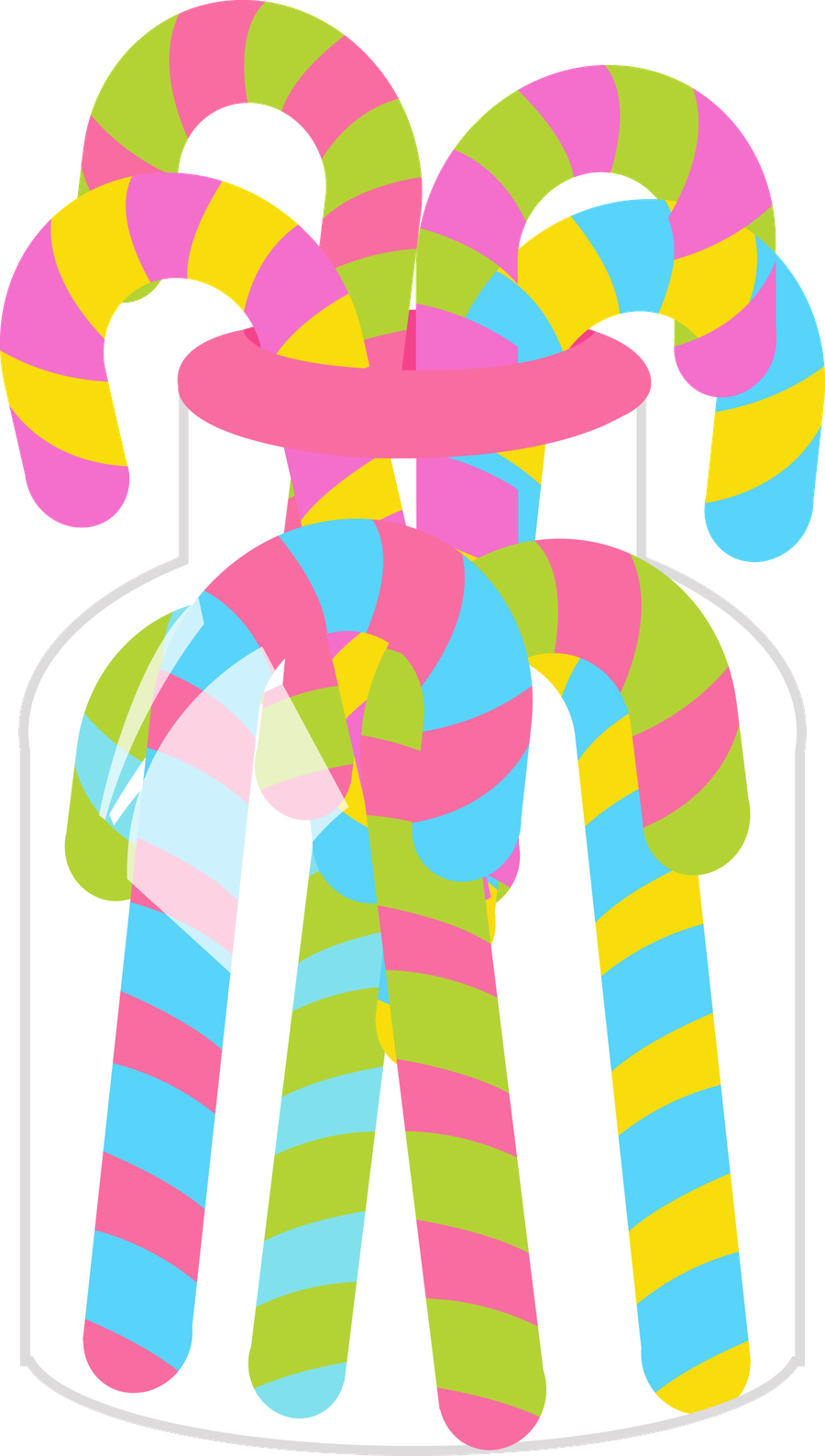 Doces E Balas - Candy Cane Candyland Clipart - Png Download - Full Size