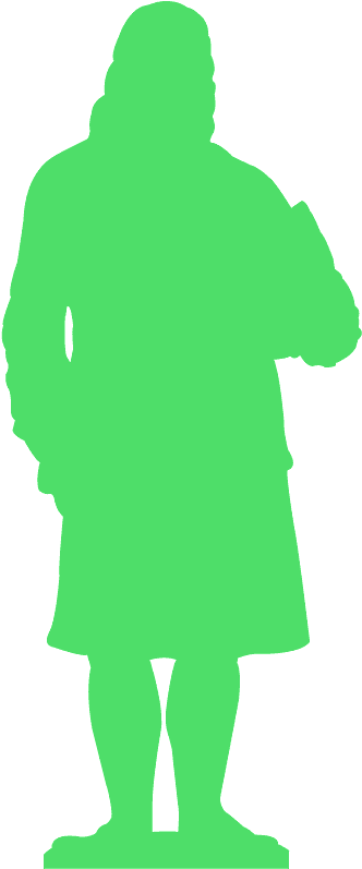 Benjamin Franklin Statue Silhouette Clipart (343x800), Png Download