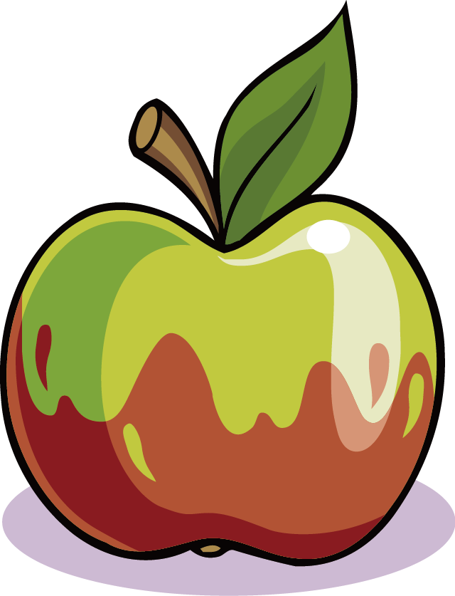 Apple Clip Art - Cartoon - Png Download (640x837), Png Download