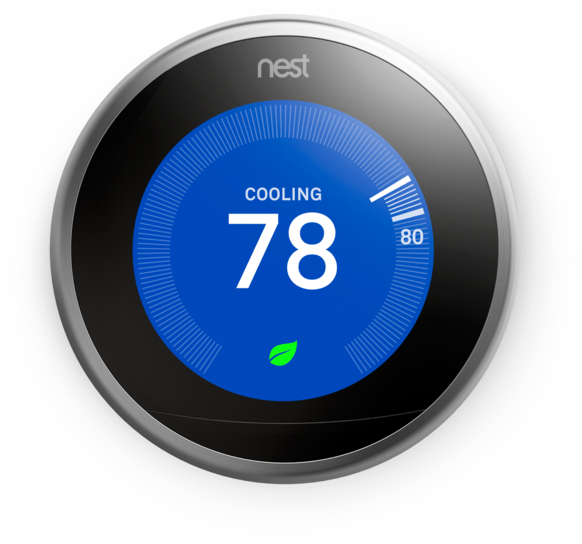 Learning Thermostat, 3rd Generation, Stainless Steel - Nest Thermostat Png Clipart (600x600), Png Download