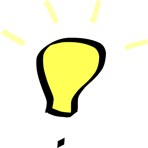 Lightbulb Thinking Clipart - Clip Art - Png Download (600x600), Png Download