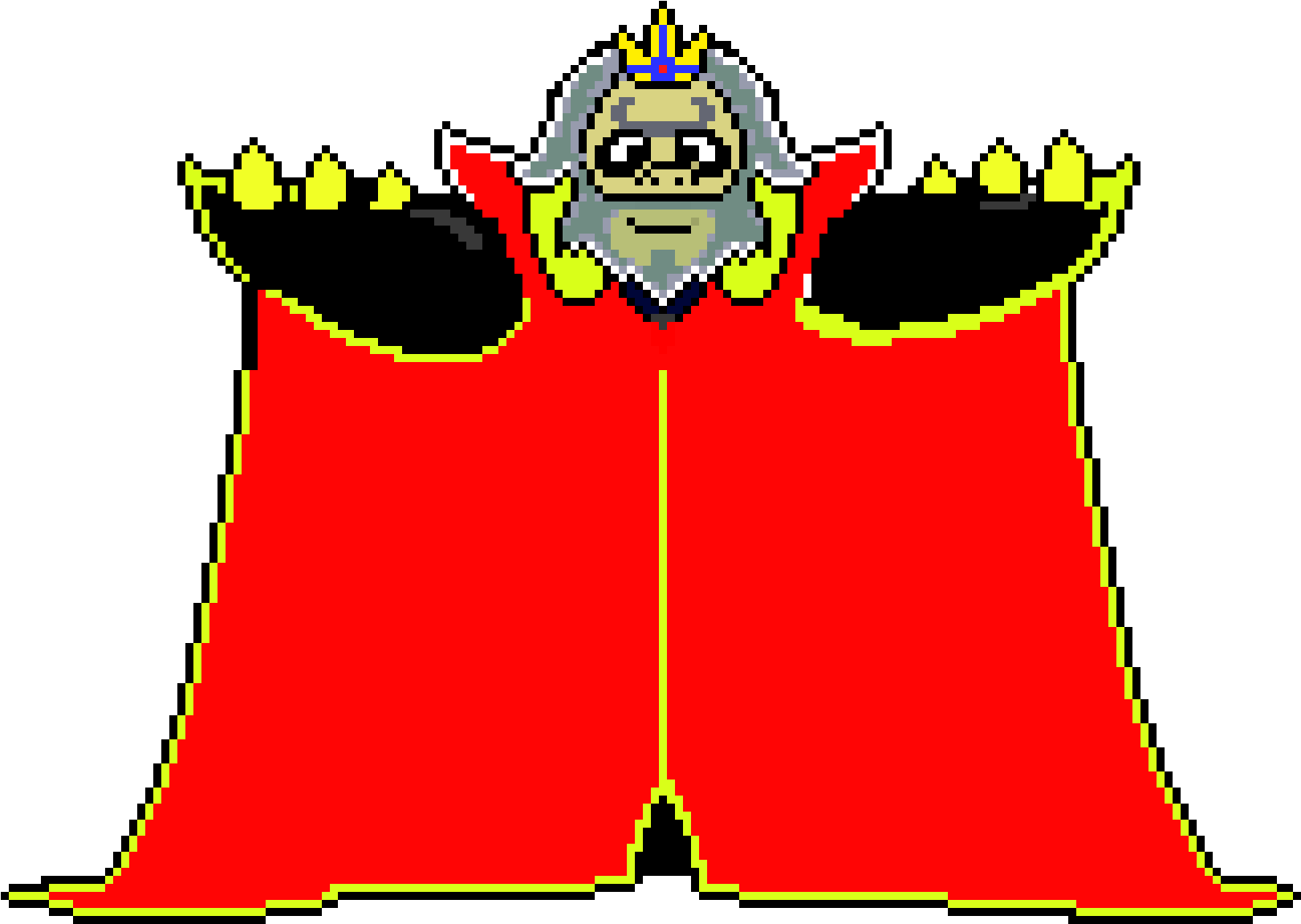 Mixtale Asgore Battle Sprite Transparent Clipart , - Png Download (1621x1151), Png Download