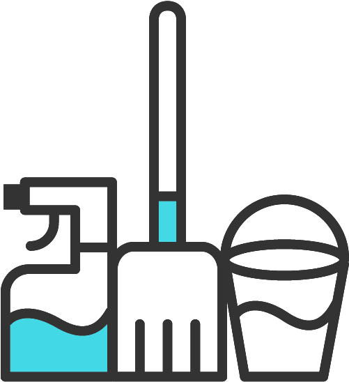 Basic Cleaning - Cleaning Supplies Clipart Transparent - Png Download (583x583), Png Download