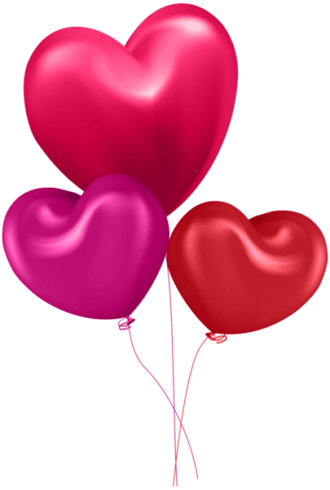 Free Png Download Balloon Hearts Transparent Png Images - Transparent Background Heart Balloons Png Clipart (480x712), Png Download