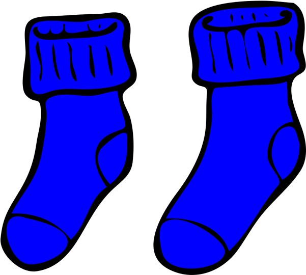 Blue Socks Png Images - Blue Socks Clipart Transparent Png (600x600), Png Download