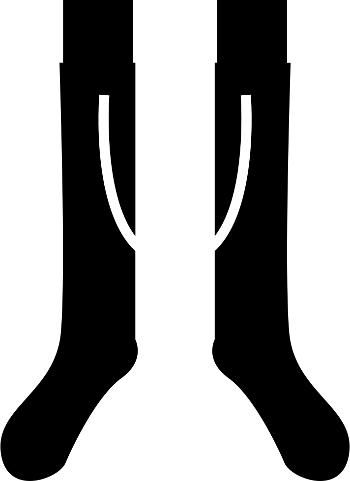 Png File Svg Long Black Football Socks- - Socks Soccer Vector Clipart (712x980), Png Download