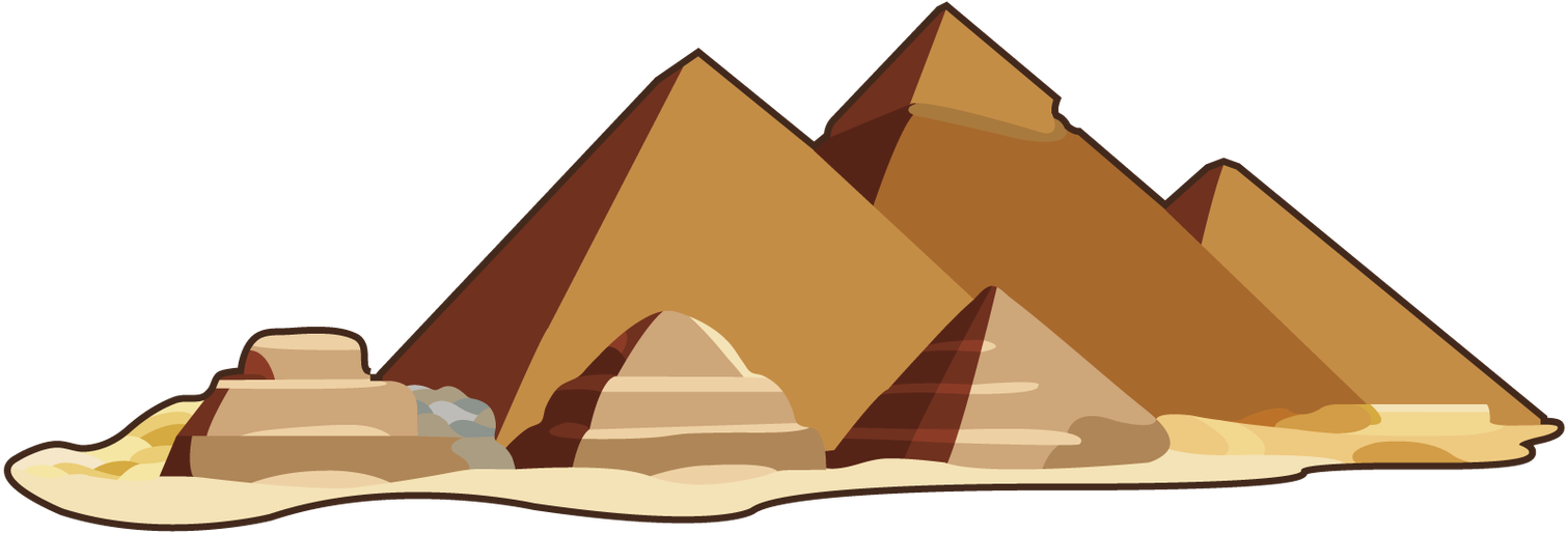 Pyramids Clipart Scene - Pyramids Of Giza Png Transparent Png (1514x528), Png Download