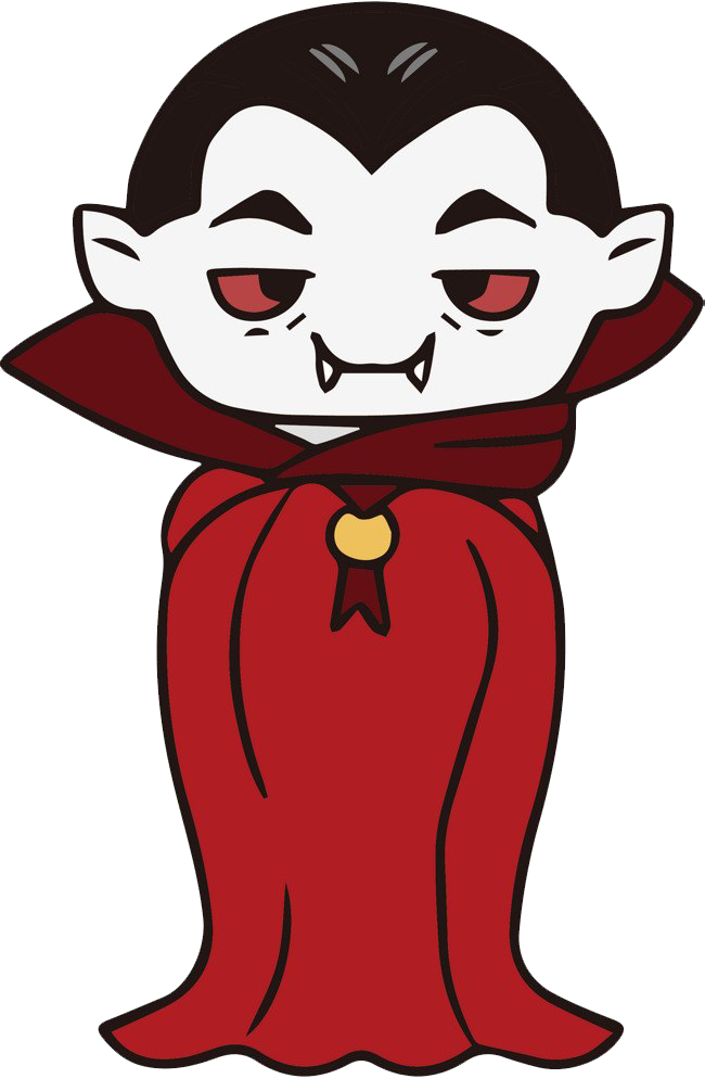Vampire Download Free Png - Vampire Cartoon Png Clipart (650x994), Png Download