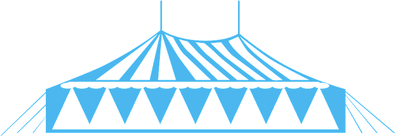 Circus Stencil Clipart (800x282), Png Download