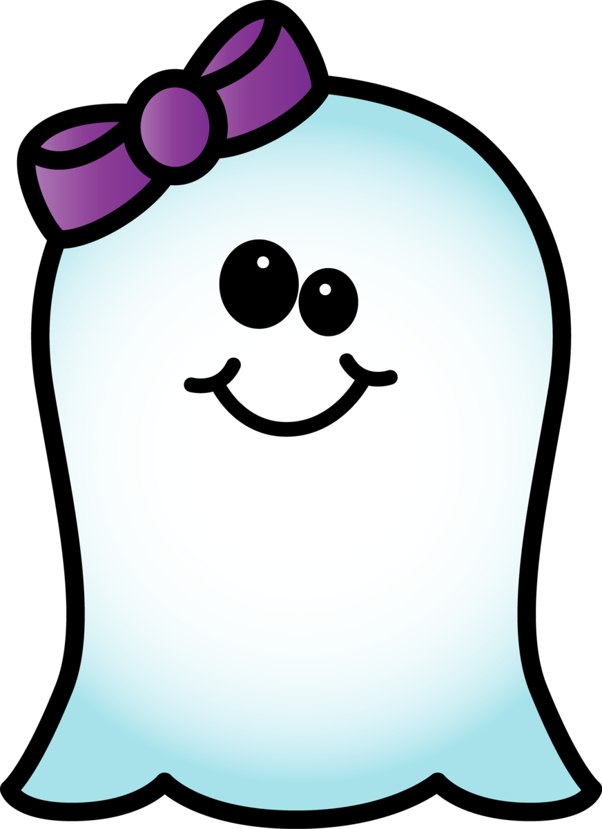 Cute Ghost Halloween Clipart - Png Download (872x1200), Png Download