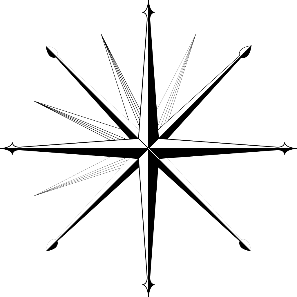 Compass Png Icons - Compass Rose 16 Point Clipart (600x600), Png Download