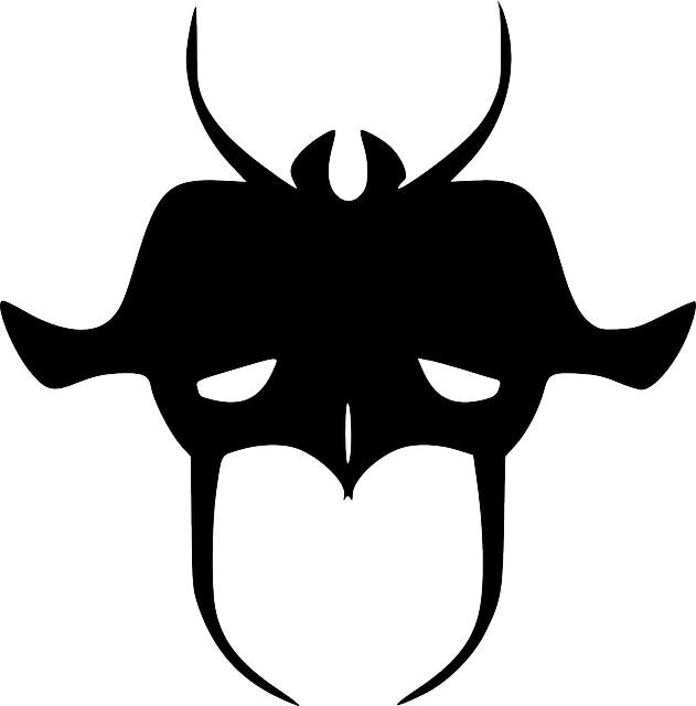 Black, Face, Hide, Template, Clothing, Mask, Wear - Mask Clip Art - Png Download (631x640), Png Download