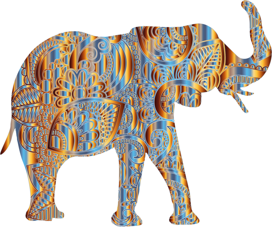 Wildlife,art,terrestrial Animal - African Bush Elephant Clipart (899x750), Png Download