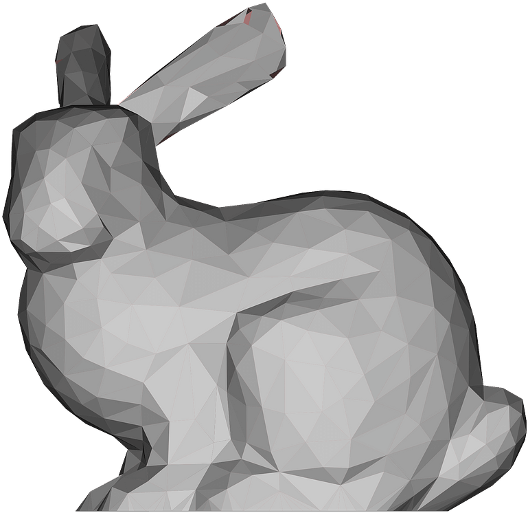 Low Poly 3d Stanford Bunny - Stanford Bunny Png Clipart (800x775), Png Download