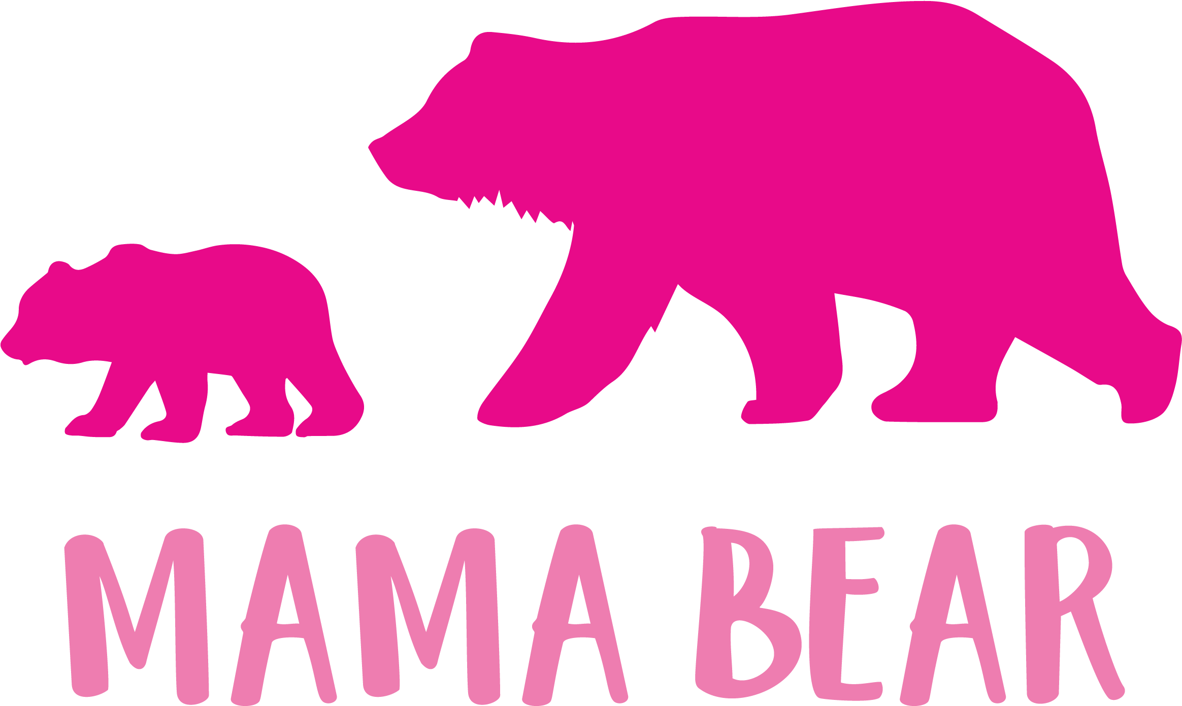 Mama-bear Cutting Files Svg, Dxf, Pdf, Eps Included Clipart (2400x3000), Png Download
