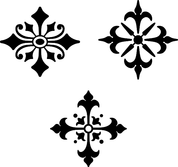 Ornamental Cross Clipart Clip Art Black And White Stock - Cross Vignette - Png Download (600x563), Png Download