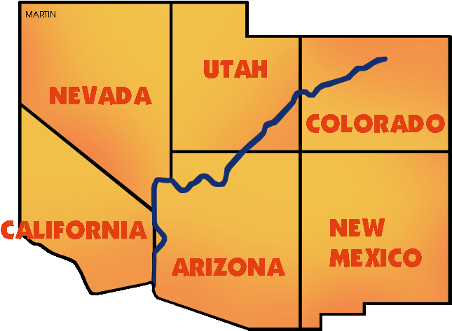 Famous Landmarks From Nevada, Colorado River - Colorado River Clipart - Png Download (705x489), Png Download