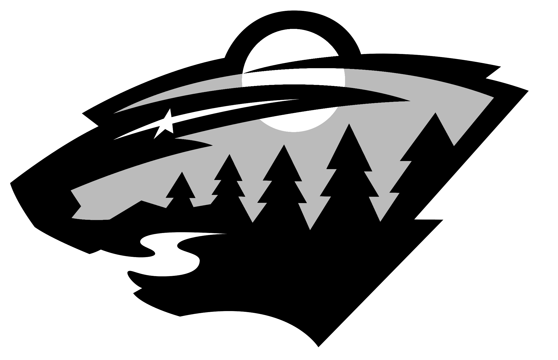 Minnesota Drawing Nhl Logo - Minnesota Wild Logo Svg Clipart (2400x1619), Png Download