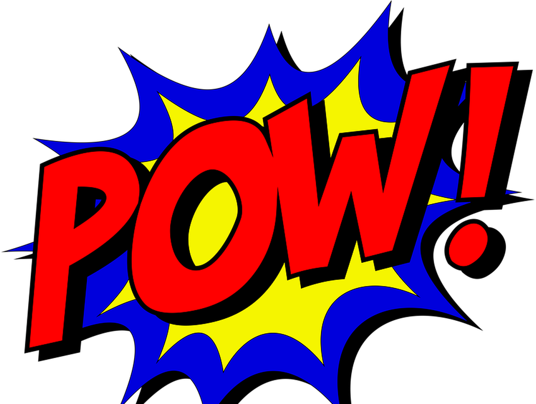 Dot Clipart Comic Book - Pow Cartoon - Png Download (1200x800), Png Download