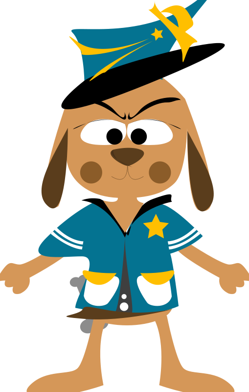 Perro Policia Dibujo Free Clipart (509x800), Png Download