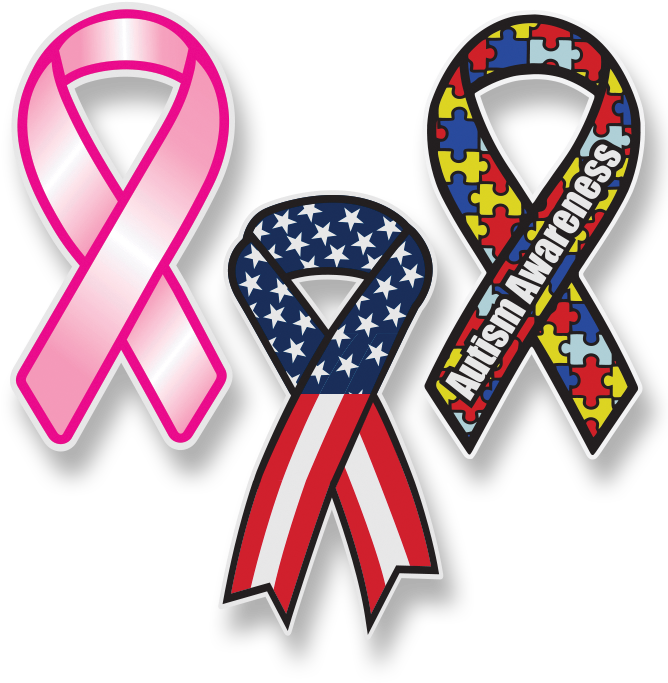 Die Cut Ribbon Decals - Autism Awareness Ribbon Clipart (700x700), Png Download