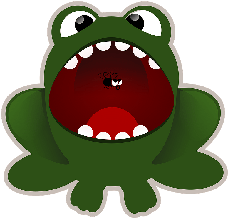 Frog Catching A Fly Clipart - Frog Open Mouth Clipart - Png Download (775x800), Png Download