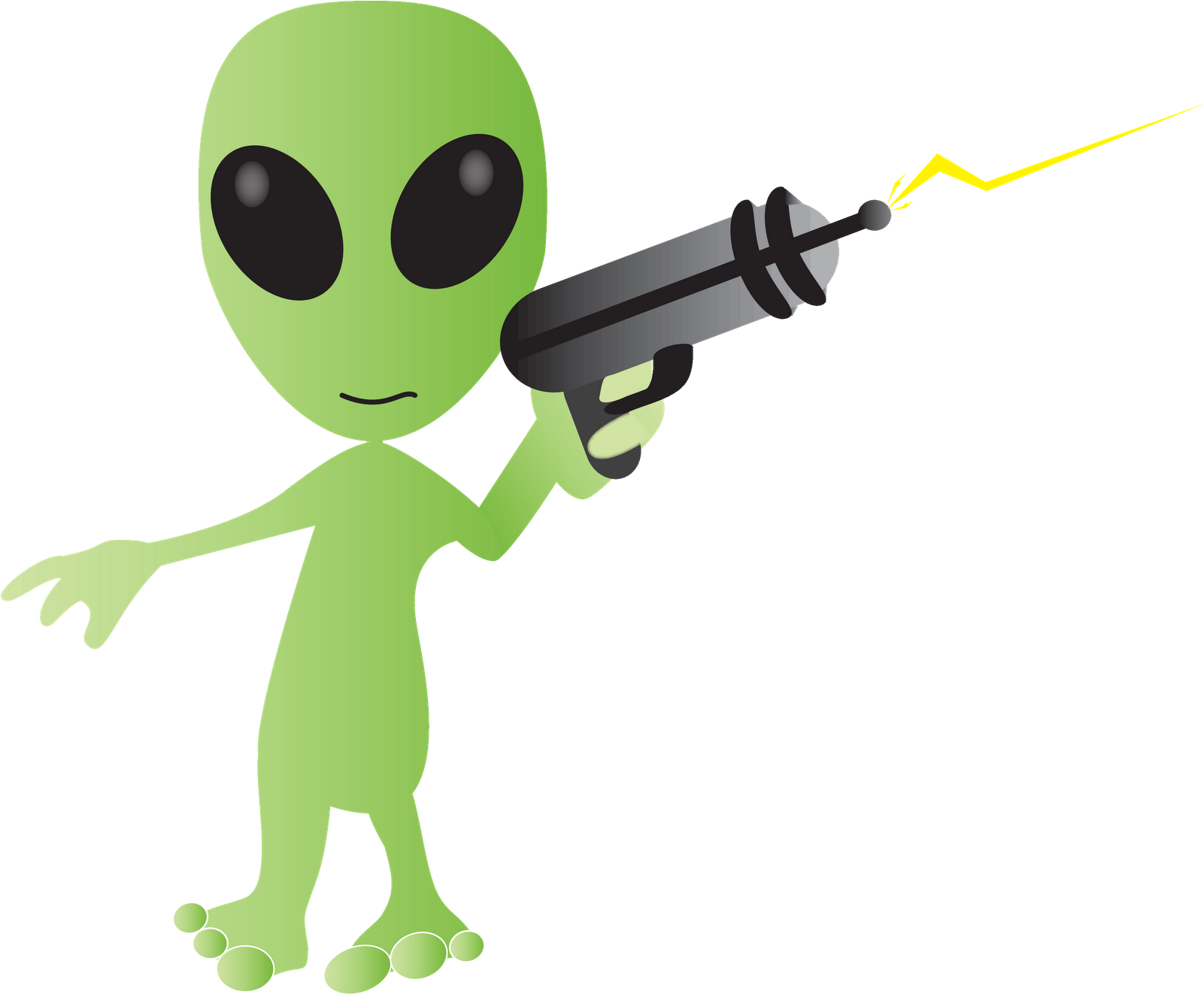 Ufo Clipart Invisible Background - Cartoon Alien Transparent Background - Png Download (1600x1337), Png Download