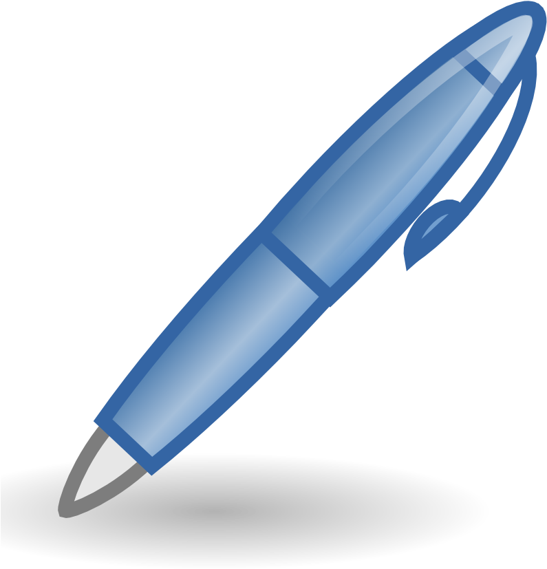 Style Pen Black White Line - Pen Clipart Png Transparent Png - Full