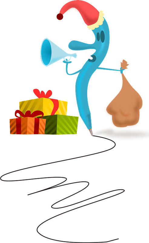 Santa Pen Clipart - Png Download (492x800), Png Download