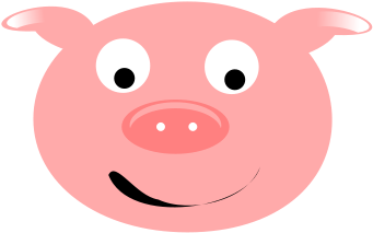 Domestic Pig Character Snout Clip Art - Domestic Pig - Png Download (636x900), Png Download