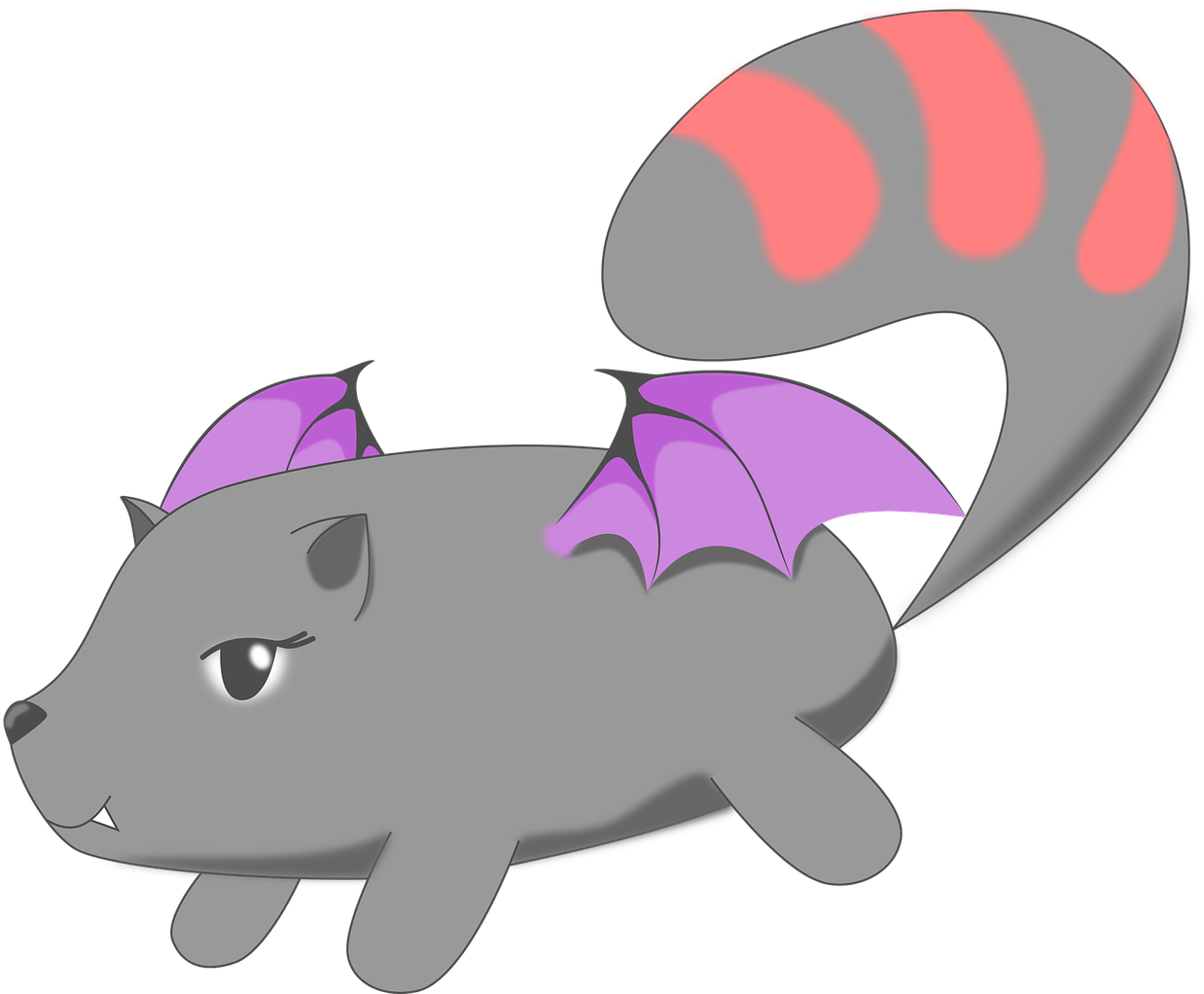 Bat Cat Flight Illustration - Bats Clipart (1280x1088), Png Download