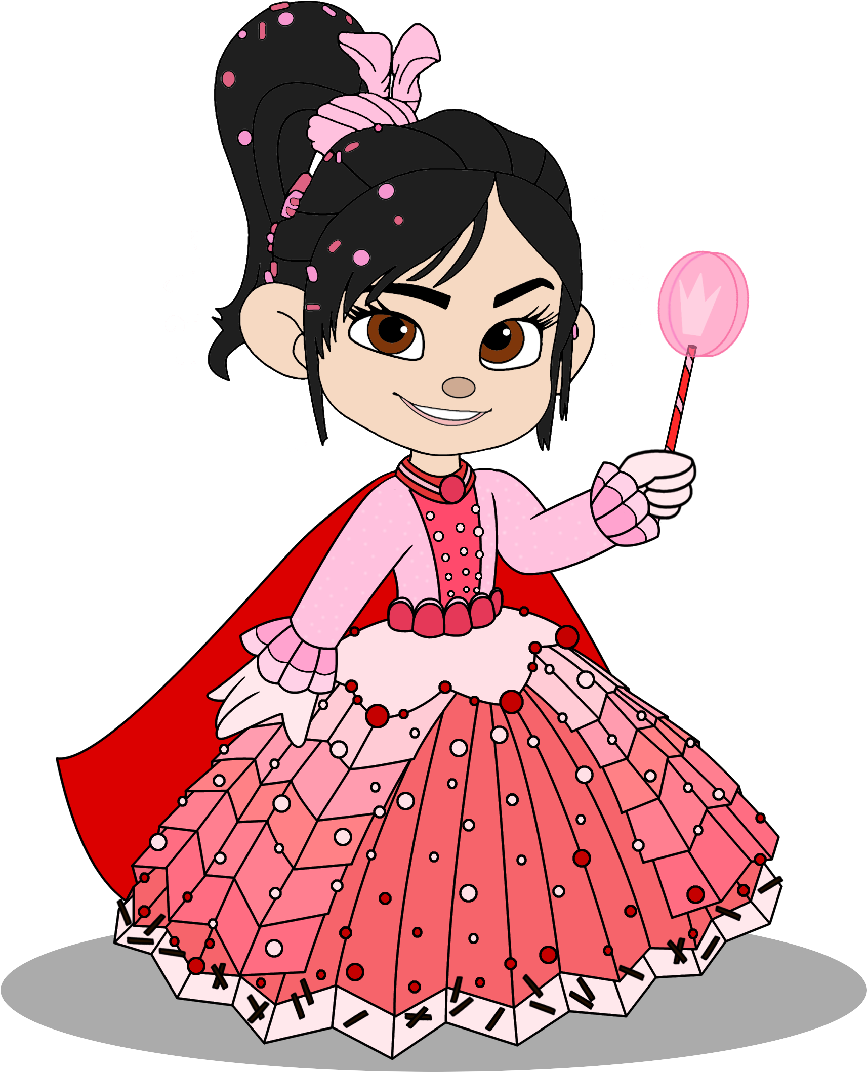 Transparent Toga Clip Art - Vanellope Von Schweetz - Png Download (1713x2119), Png Download