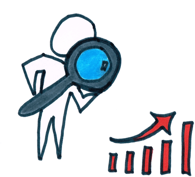 Research Results Man With Magnifying Glass Looking - Small Sample Clipart (720x641), Png Download