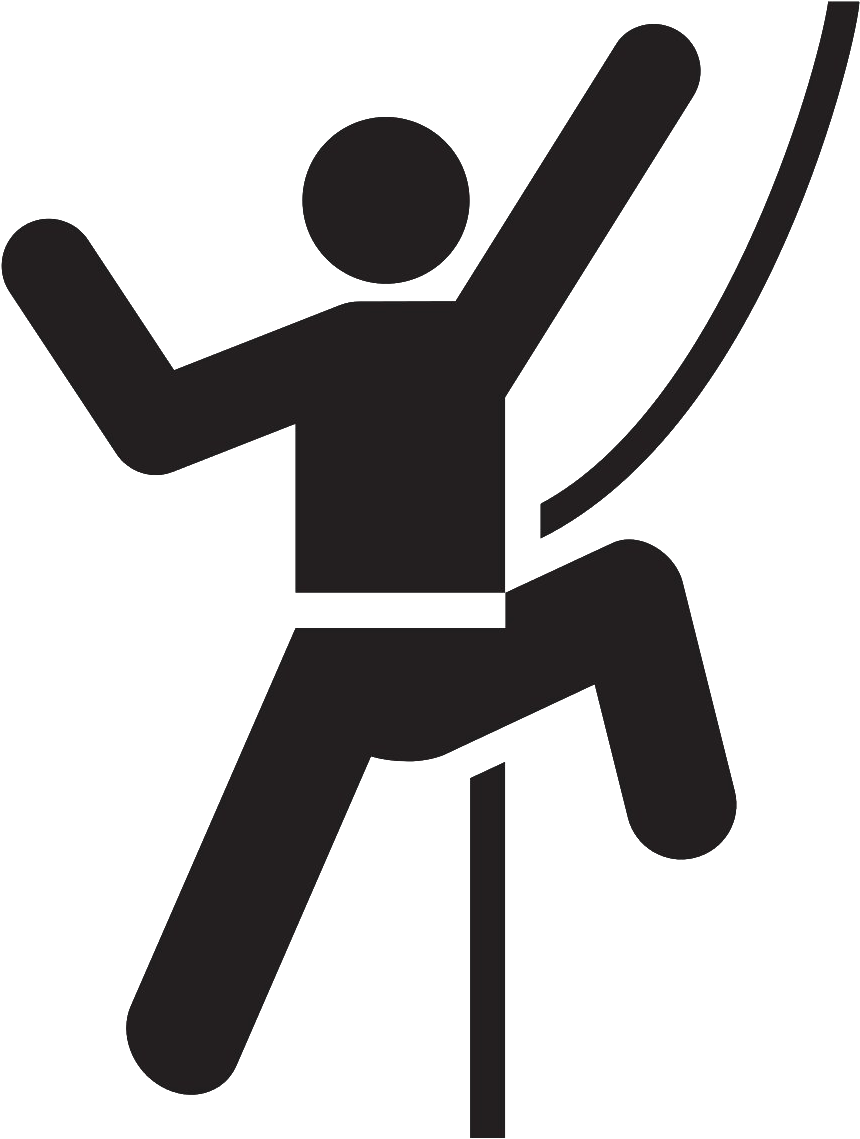 Climbing Silhouette Rock Climbing Clip Art Png Download Full Size