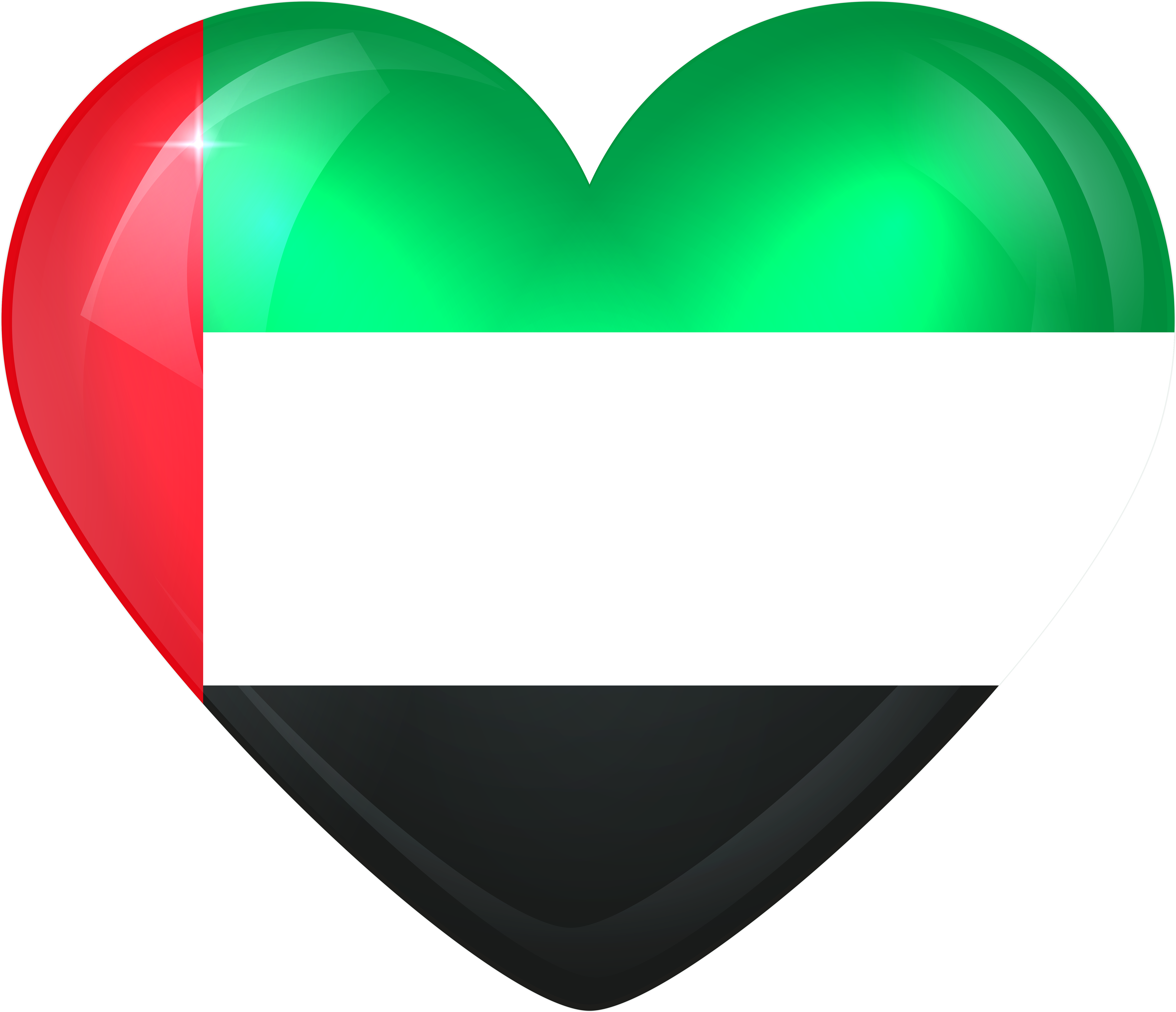 Flags Clipart Emirati - United Arab Emirates Heart - Png Download (6000x5137), Png Download