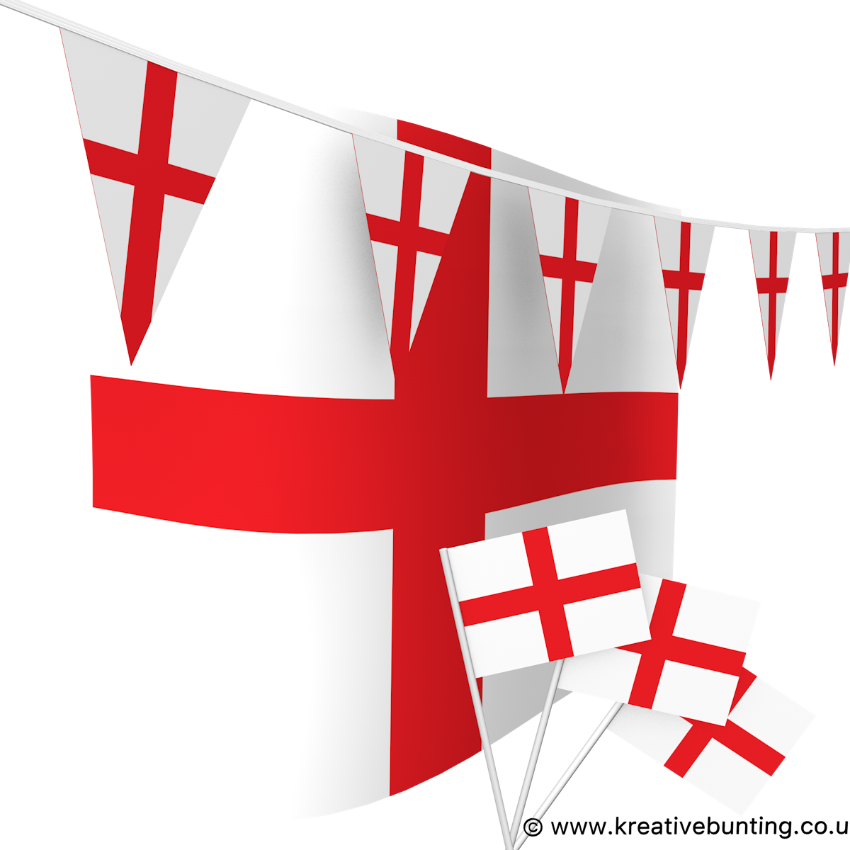 England Football Bunting & Flags Bundle - Flag Clipart (1200x1200), Png Download