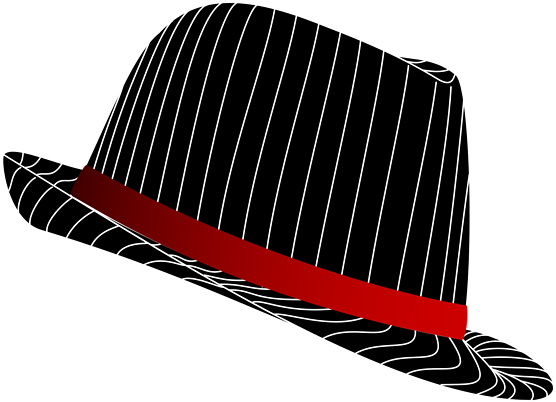 Fedora Hat Clipart - Transparent Background Gangsta Hat - Png Download (958x1354), Png Download