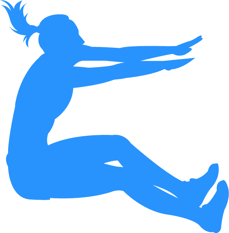 Girl Long Jump Silhouette Clipart (800x800), Png Download