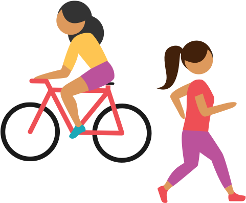 Fitness Clipart Physical Activity - Road Bicycle - Png Download (1400x450), Png Download