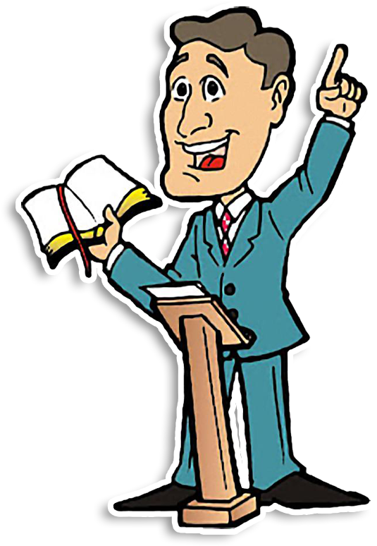 Pastor Preacher Christian Church Pulpit Sermon - Pastor Clipart Png Transparent Png (556x796), Png Download